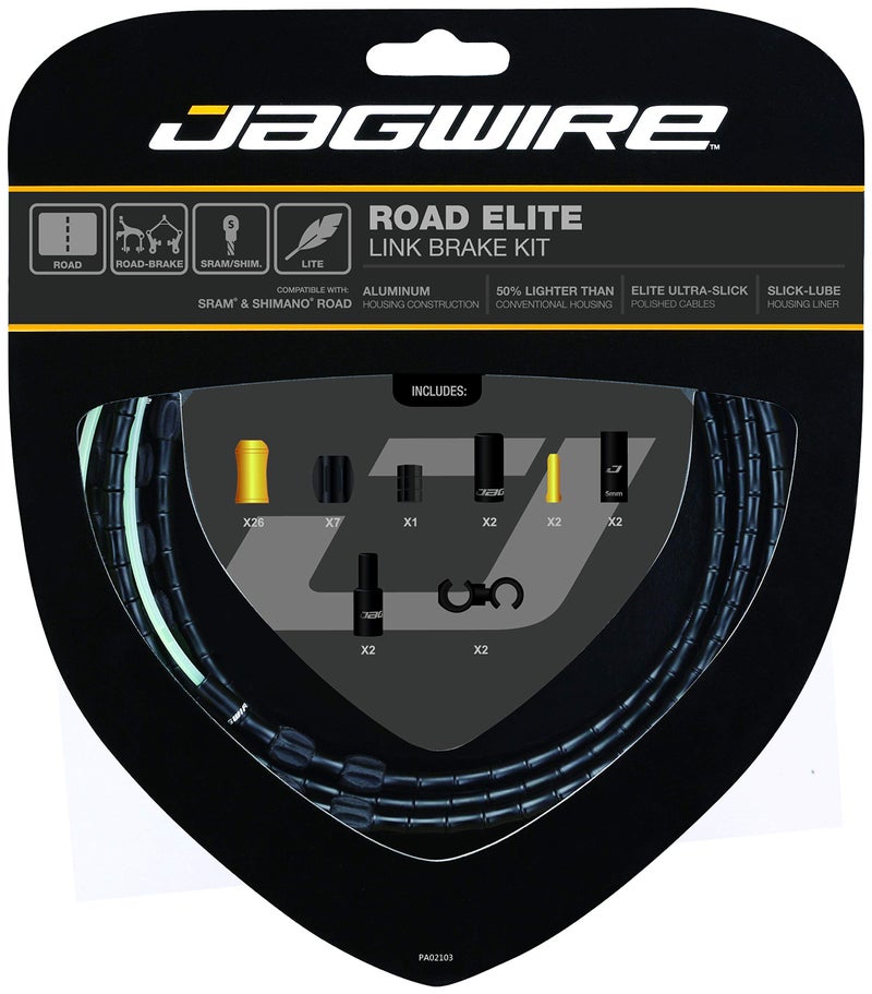 Jagwire JW-RCK700 Road Elite Link Brake Kit Cable, Black, One Size - Image 1